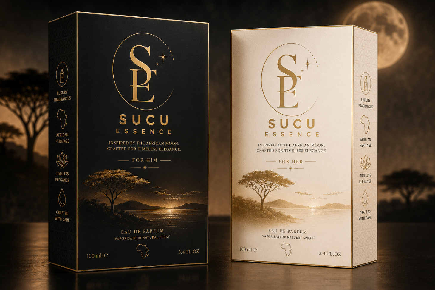 SUCU Essence luxury fragrance packaging